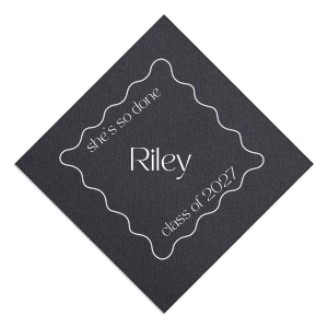 The So Done Graduation Napkin is perfect for celebrating the recent graduate in your life. The cheeky customizable design comes available in a wide selection of colors and styles to best match your special event's vibes.
