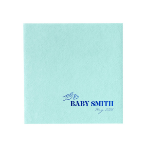 There's no better way to announce your bundle of joy than with the Stork Baby Name Napkin. Perfect for announcing the name of your expected baby. The customizable design comes in your choice of foil stamp color and napkin style to create a memento that will be remembered for years. 