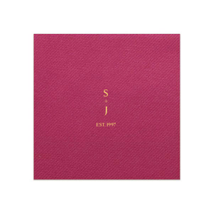 The Vertical Initials Napkin is a clean and simple design that is timelessly chic. Customize the design to best match your next big event's vibes.