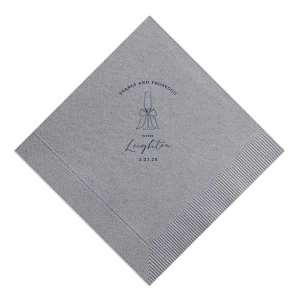 Class up your next special occasion with the Pearls and Prosecco Champagne Flute Napkin. The customizable design is available in your choice of napkin style and color, along with personalized text in a variety of foil stamp colors. Perfect for weddings, engagements, anniversaries, and more!