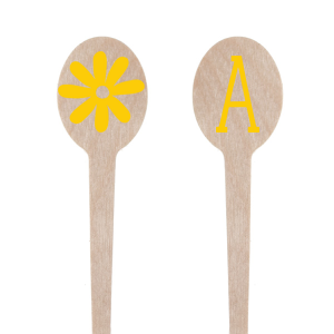 Stir the honey jar up for sweet times with the First Bee-Day Birthday Stir Stick. The bespoke party item is customizable in the choice of color and style, creating a fun touch to your baby's first birthday event. The stir stick is perfect for mixing drinks or as miniature skewers. 