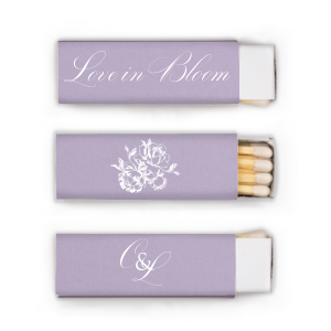 Exude sophistication with the Artistic Elegant Swirl Script Initials Wedding Match, where intertwined initials in an elegant swirl script take center stage. The reverse side dazzles with a stunningly illustrated bunch of roses, crafting a matchbox that's not just functional but a captivating work of art.