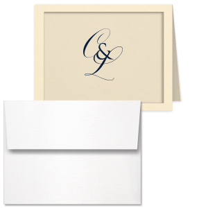 Elegant Entwined Initials Card