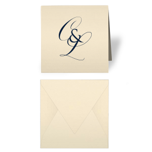 Introduce sophistication to your correspondence with the Elegant Entwined Initials Card. Featuring initials artistically intertwined by a seamless ampersand, it forms a graceful logo symbolizing unity. Perfect for heartfelt thanks or any couple's messages, it adds a touch of elegance to every word.
