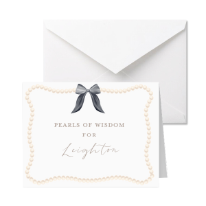 Enchant your guests with the Pearls and Prosecco Full Color Note Card. Customize the design with personalized text printed in eye-popping full color. Perfect for bridal showers, birthdays or home entertainment!
