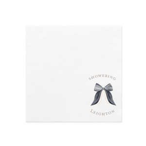 It doesn't get more elegant than the Pearls and Prosecco Black Bow Full Color Napkin, perfect for weddings, anniversaries, engagements and other major lifetime occasions. Easily customize the full color napkin to personalize your design!