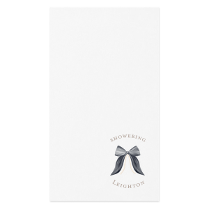 It doesn't get more elegant than the Pearls and Prosecco Black Bow Full Color Napkin, perfect for weddings, anniversaries, engagements and other major lifetime occasions. Easily customize the full color napkin to personalize your design!