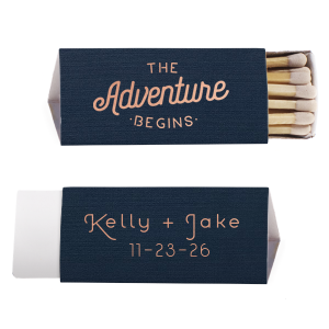 Spark romance with Adventure Mountains Matchbox where 'You Are My Greatest Adventure' is scribed in grand, vintage script. Celebrate a love as enduring as the mountains—perfect for couples whose relationship is their most cherished journey.