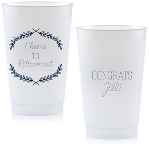 Raise a cup of honor with the Branch Framed Cheers Cup, elegantly bordered by arching leaves. Personalize with any milestone, while 'Congrats' and the achiever's name on the back toast to their distinguished success.