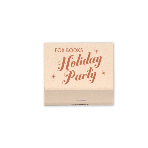 Light up the festivities with the Sparkle Holiday Party Matchbook. Featuring "Holiday Party" in a lively script surrounded by twinkling sparkles, it's the perfect addition to your event. With a line for personalization, this matchbook ensures your holiday gathering shines with a memorable, personalized flair.
