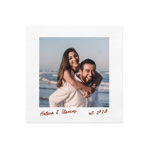 Our custom White Borderless Cocktail Napkin (Photo) with Matte Brick Ink Digital Print Colors can't be beat. Showcase your style in every detail of your party's theme!