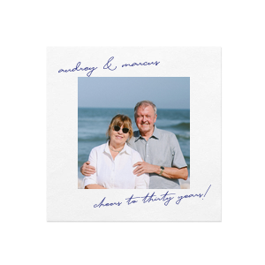 Our beautiful custom White Borderless Cocktail Napkin (Photo) with Matte Cobalt Ink Digital Print Colors will look fabulous with your unique touch. Your guests will agree!