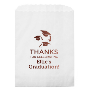 Cap off the celebration with the Thanks Graduation Bag, tossing up mortarboards in jubilation. Personalize with the grad's name for a festive thank-you to guests who’ve shared in this pivotal milestone of academic achievement.