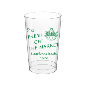 The pickings are ripe so get them while you can! The Fresh Off The Market Bachelorette Cup is a fun a vibrant addition to any bachelorette party, fully customizable with your choice of color and cup style. What could be sweeter?