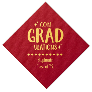 Celebrate what makes you unique with the Twinkle ConGRADulations Napkin. Featuring stars as bright as your graduate's future, the customizable design is perfect for showcasing what makes you special. 