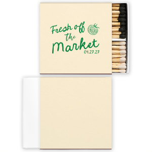 Leave a striking impression at your next bachelorette party with the Fresh Off The Market Bachelorette Matchbook. The stylish and sleek party favor is perfect for adding a memorable accessory to your next special occasion.