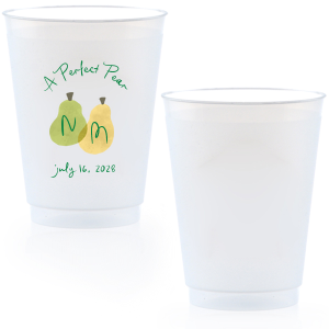 Pick only the very best with A Perfect Pear Full Color Cup. Featuring vivid full color printing with custom lettering, this handy and stylish drinkware is sure to leave a lasting impression on your guests. Perfect for weddings, engagements and many other special occasions.