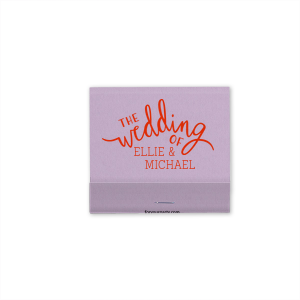 Spark the celebration with the Roses Bouquet Wedding Matchbox, where the promise of 'The wedding of' blossoms into the couple’s names. On the back, a rose bursts into a garland, lighting up your love story with floral finesse.