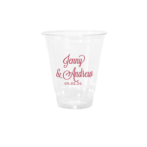 Sip in style with the Formal Names Swirly Script Cup, where elegance meets celebration. The couple's names take center stage, rendered in a beautiful script full of curls and swirls. This convivial design, completed with the event date, adds a touch of sophistication, making every drink a part of the joyous occasion.