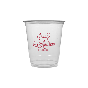 Sip in style with the Formal Names Swirly Script Cup, where elegance meets celebration. The couple's names take center stage, rendered in a beautiful script full of curls and swirls. This convivial design, completed with the event date, adds a touch of sophistication, making every drink a part of the joyous occasion.