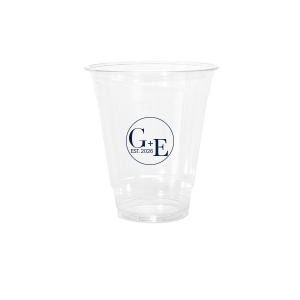 The Contemporary Initials Badge Cup features balanced typography of the couple’s initials and establishing year framed within a clean, round emblem for a timeless drinkware detail. Use it to serve beverages with a polished, personalized feel guests will appreciate. Perfect for weddings and celebratory toasts!