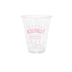 Raise a glass with the Radiant Celebration Cheers Frosted Cup, featuring "Cheers" in exuberant bubble font, surrounded by thick lines that radiate celebration. This design invites personalization with names or milestones beneath, creating a lively, festive atmosphere perfect for toasting special occasions and joyful achievements.