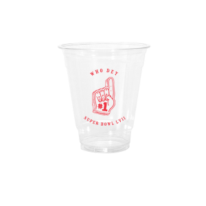 The Big Game Sports Cup features a bold, energetic design highlighted by a hand “number one” foam finger graphic, capturing classic game-day spirit in a fun, modern way. Crafted in a reusable, shatterproof style, it brings both durability and excitement to any celebration. Amazing for sports parties, tailgates, or championship viewing events.