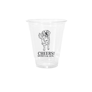 The Golden Retriever Wedding Cup features a cheerful printed phrase, an adorable golden retriever graphic, and two personalized names that make every toast feel tail-waggingly fun. A charming detail every dog lover will adore. Pairs beautifully with dog-loving wedding receptions and pet-themed celebrations.