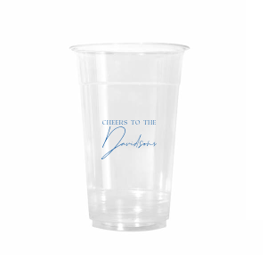 Raise a toast with the Boho Terracotta Cheers to the Wedding Cup, where rustic meets refinement. The phrase "Cheers to the" is beautifully presented in a classic serif font, inviting you to inscribe the couple's surname below in a sophisticated script. A cup that embodies the warmth and subtle drama of your autumnal nuptials.