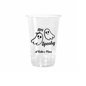 Get groovy this spooky season with the Groovy Halloween Cup. Our custom and cute Halloween decor will add a memorable touch at your Halloween party. Featuring two adorable ghosts, personalize the design with your own name. 
