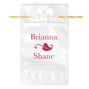 ForYourParty's chic Matte Fuchsia Drink Pouch (Foil) with Matte Fuchsia Foil has a Accent 10 graphic and is good for use in Accents, Floral themed parties and can be customized to complement every last detail of your party.