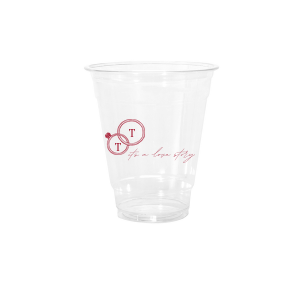 Frosted shatterproof cup with minimalist art: intertwined rings cradling custom initials and a breezy “it’s a love story” script in deep garnet. Personal, modern, and photo-friendly. Bring to proposals, engagement parties, rehearsal dinners, wedding bars, anniversaries.
