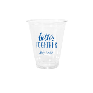 Raise a toast with the Better Together Cup a tribute that embodies the idea that life's journey is richest when shared. The bold script 'Better' pairs seamlessly with 'Together' in caps, crowned with the couple’s name, symbolizing the strength and vibrancy of togetherness in every celebratory sip.