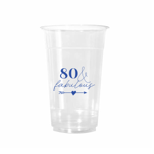 The "Age" & Fabulous Arrow Cup showcases the phrase “80 & fabulous” in a stylish script paired with a playful arrow and heart accent. Choose this design to bring confidence and charm to your drinkware. Perfect for birthdays and family reunions.