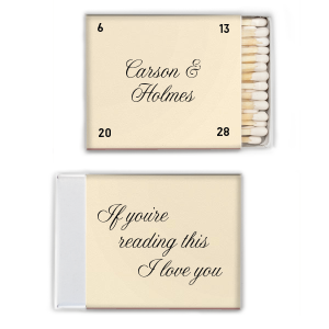 	I Love You Cursive Script Matchbox
