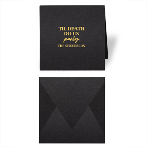 'Til Death Do Us Party Family Name Gift Enclosure Gift Enclosure (Foil)