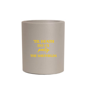 'Til Death Do Us Party Family Name Can Cooler Round Can Cooler (Ink)