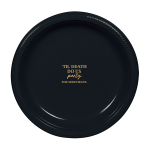 'Til Death Do Us Party Family Name Plate Appetizer Plate (Foil)