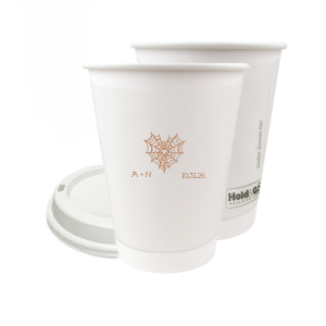 Web Heart Cup 12-oz. Double Wall Paper Hot Cup (Ink)