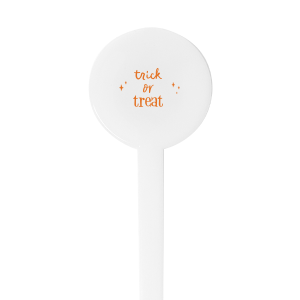 Trick Or Treat Stir Stick Round Plastic Stir Stick (Foil)
