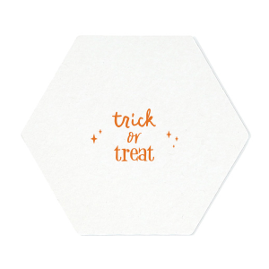 Trick Or Treat Coaster Hexagon Coaster (Foil)