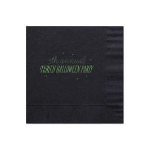 Spooky Spider Halloween Napkin Cocktail Napkin (Foil)