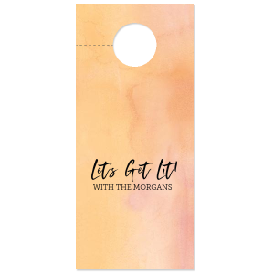 Let's Get Lit Pumpkin Door Hanger Door Hanger (Foil)