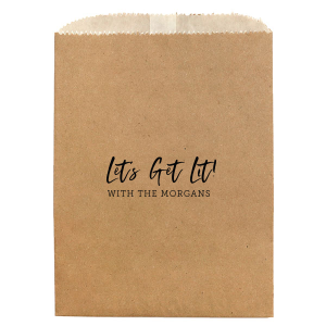 Let's Get Lit Pumpkin Bag Cookie Bag (Foil)