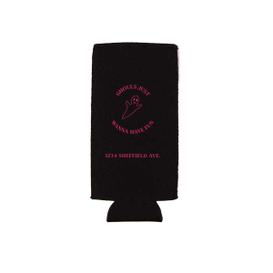 Ghouls Just Wanna Have Fun Can Cooler Flat Can Cooler (Ink)