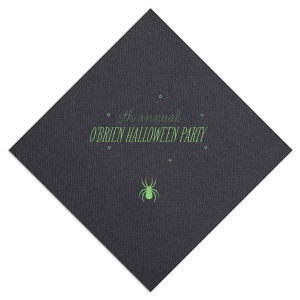 Spider Halloween Napkin Cocktail Napkin (Foil)
