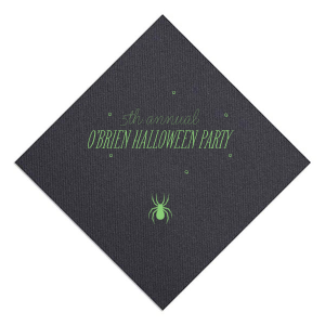 Spider Halloween Napkin Petite Cocktail Napkin (Foil)