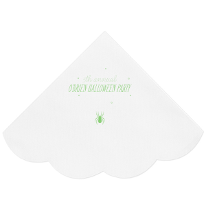 Spider Halloween Napkin Scalloped Luncheon Napkin (Foil)