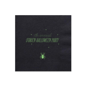Spider Halloween Napkin Cocktail Napkin (Large Print)
