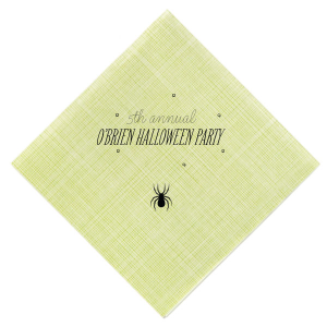 Spider Halloween Napkin Cocktail Napkin (Foil)